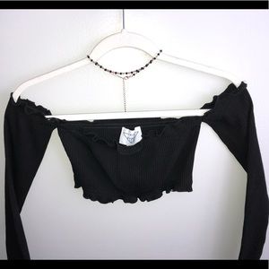 Hip Gypsy long sleeve/off shoulder crop top
